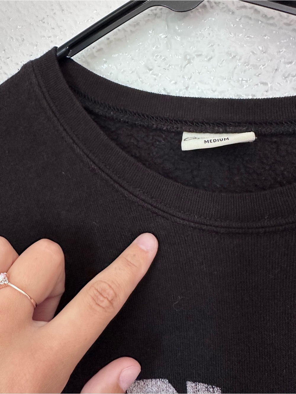 Oat Collective Women’s Medium Faded Black Wash Crewneck Sweatshirt Midwest - Picture 4 of 4